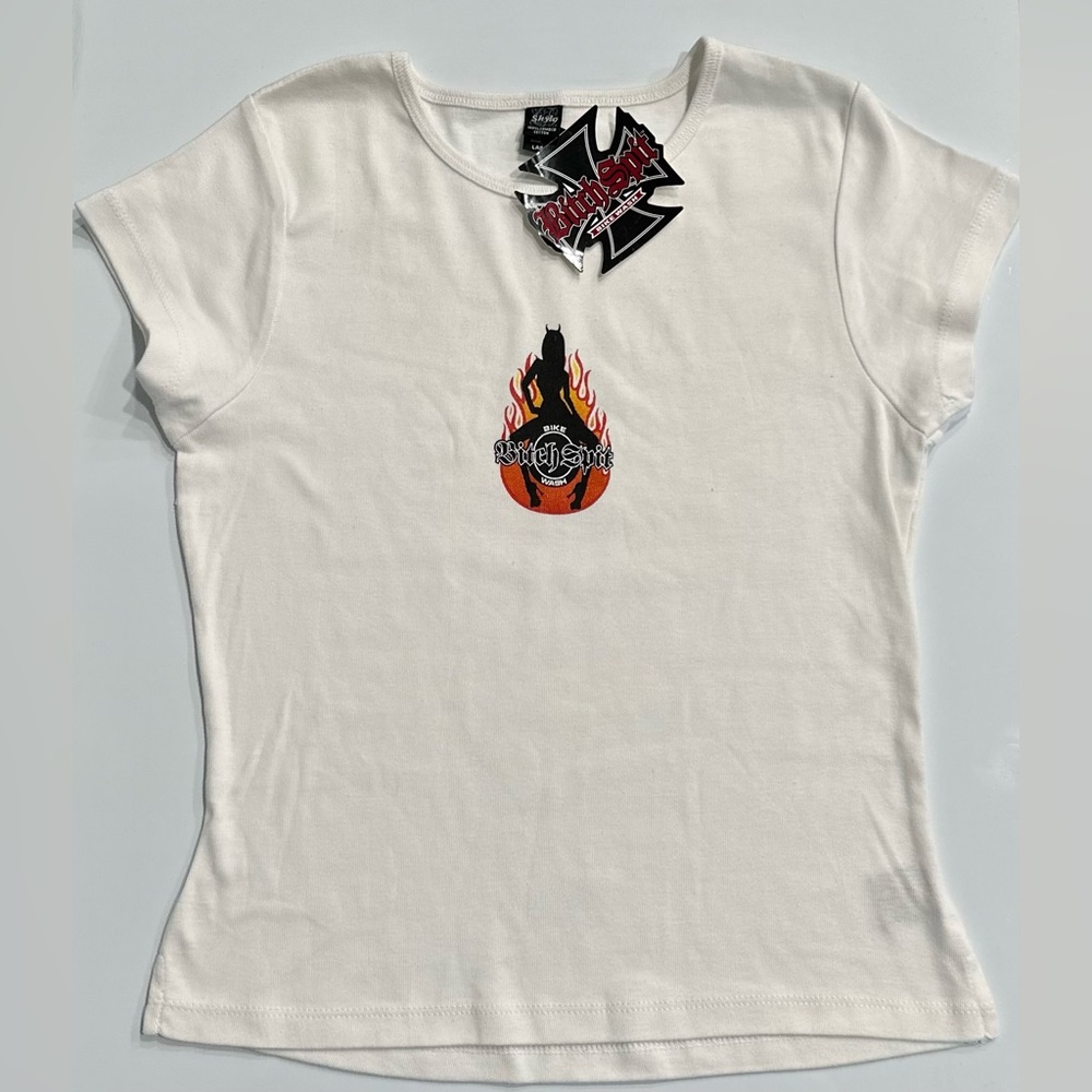 White Bike Tee